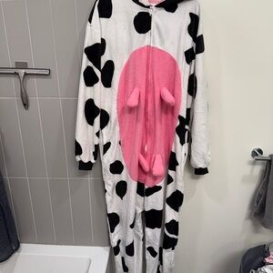 Cow Print Onesie with Pink Udder